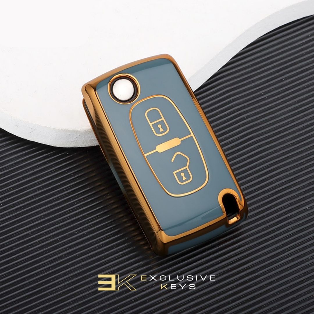 Husă pentru Peugeot 107, 207, 307, 308, 407, 607, 3008, 5008 (2 butoane) 