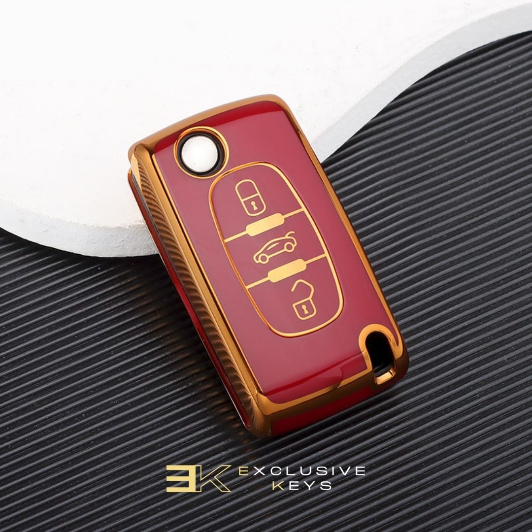 Husă pentru Peugeot 107, 207, 307, 308, 407, 607, 3008, 5008 (3 butoane) 