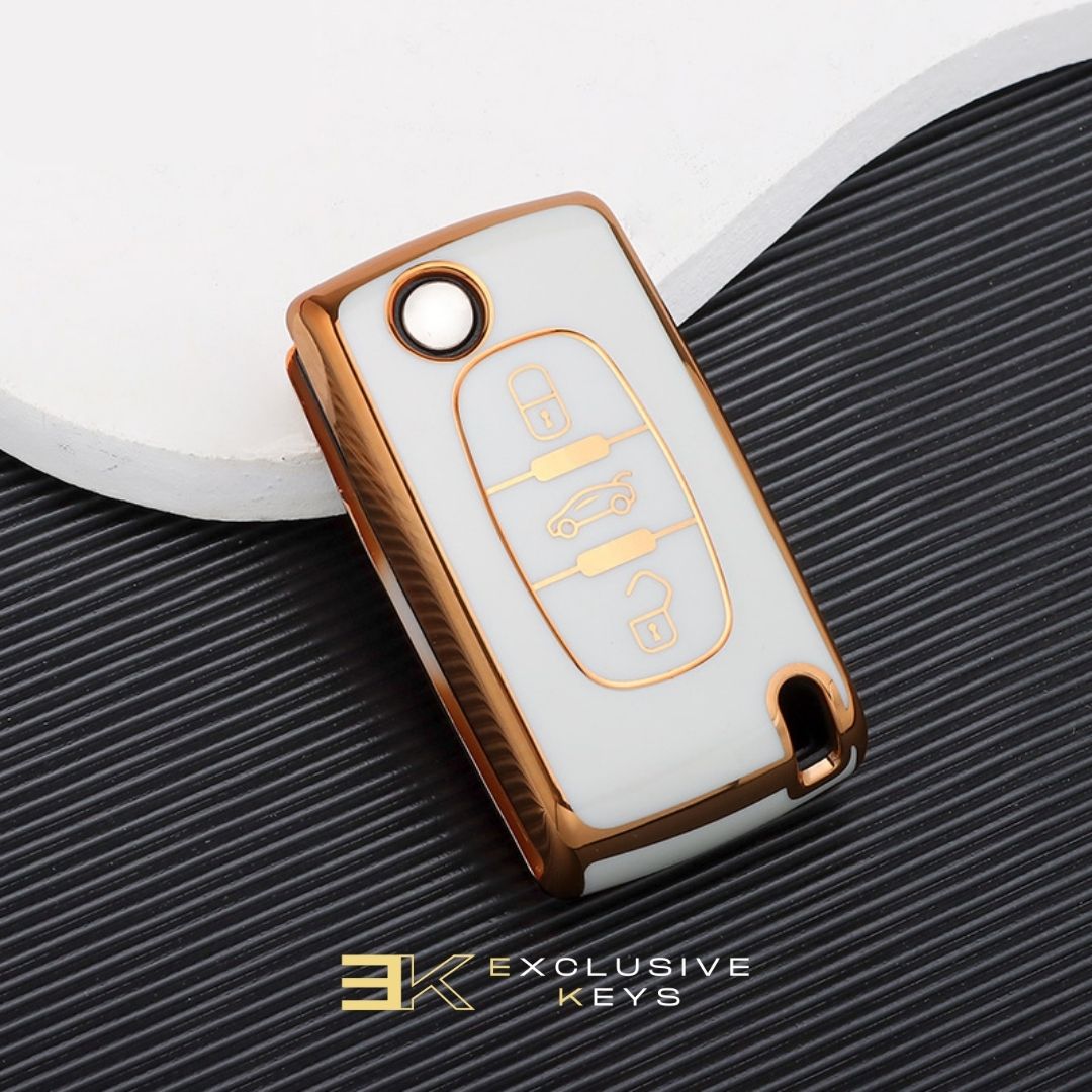 Husă pentru Peugeot 107, 207, 307, 308, 407, 607, 3008, 5008 (3 butoane) 