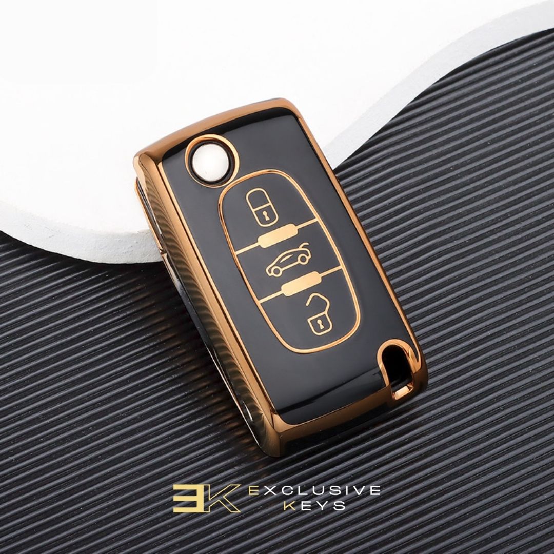 Husă pentru Peugeot 107, 207, 307, 308, 407, 607, 3008, 5008 (3 butoane) 