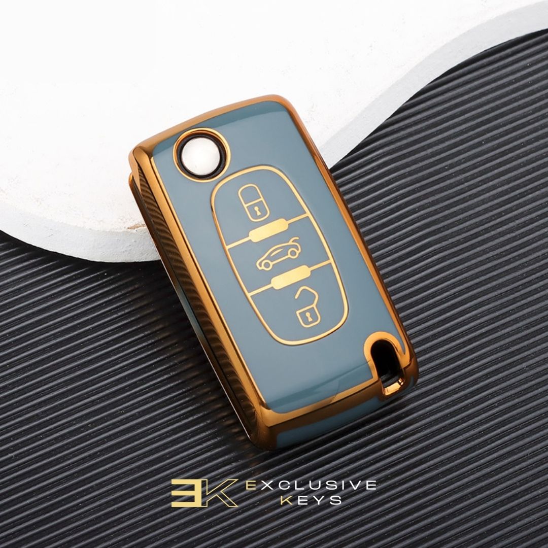 Husă pentru Peugeot 107, 207, 307, 308, 407, 607, 3008, 5008 (3 butoane) 