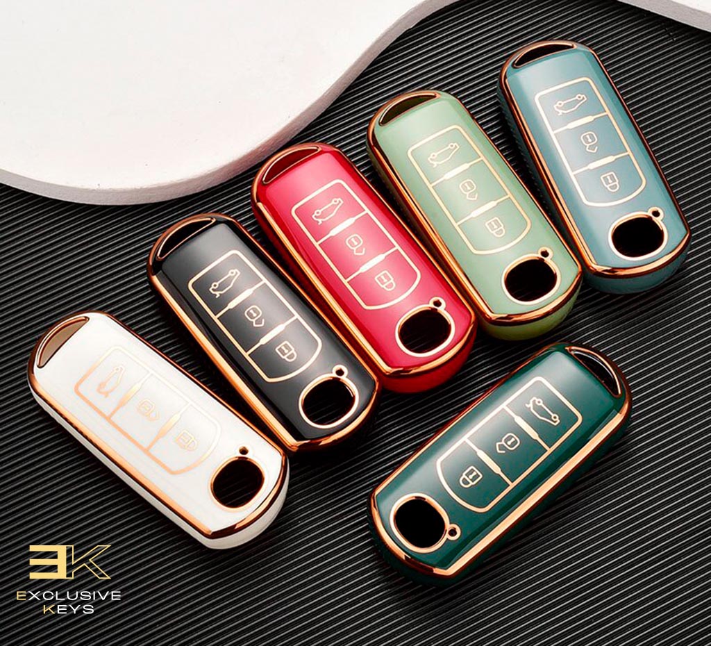 Husă pentru Mazda 2, 3, 5, 6, BL, BM, GJ, Atenza, Axela, Demio, CX-3, CX3, CX-5, CX5, CX7, CX-9, CX8 (3 butoane) 