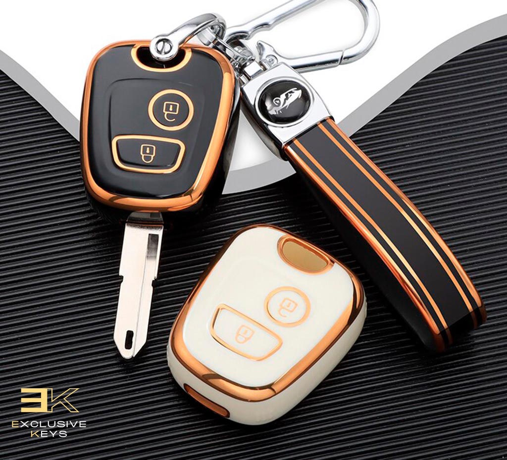 Husă pentru Peugeot 106, 107, 206, 207, 306, 307, 406, 407 (2 butoane) 