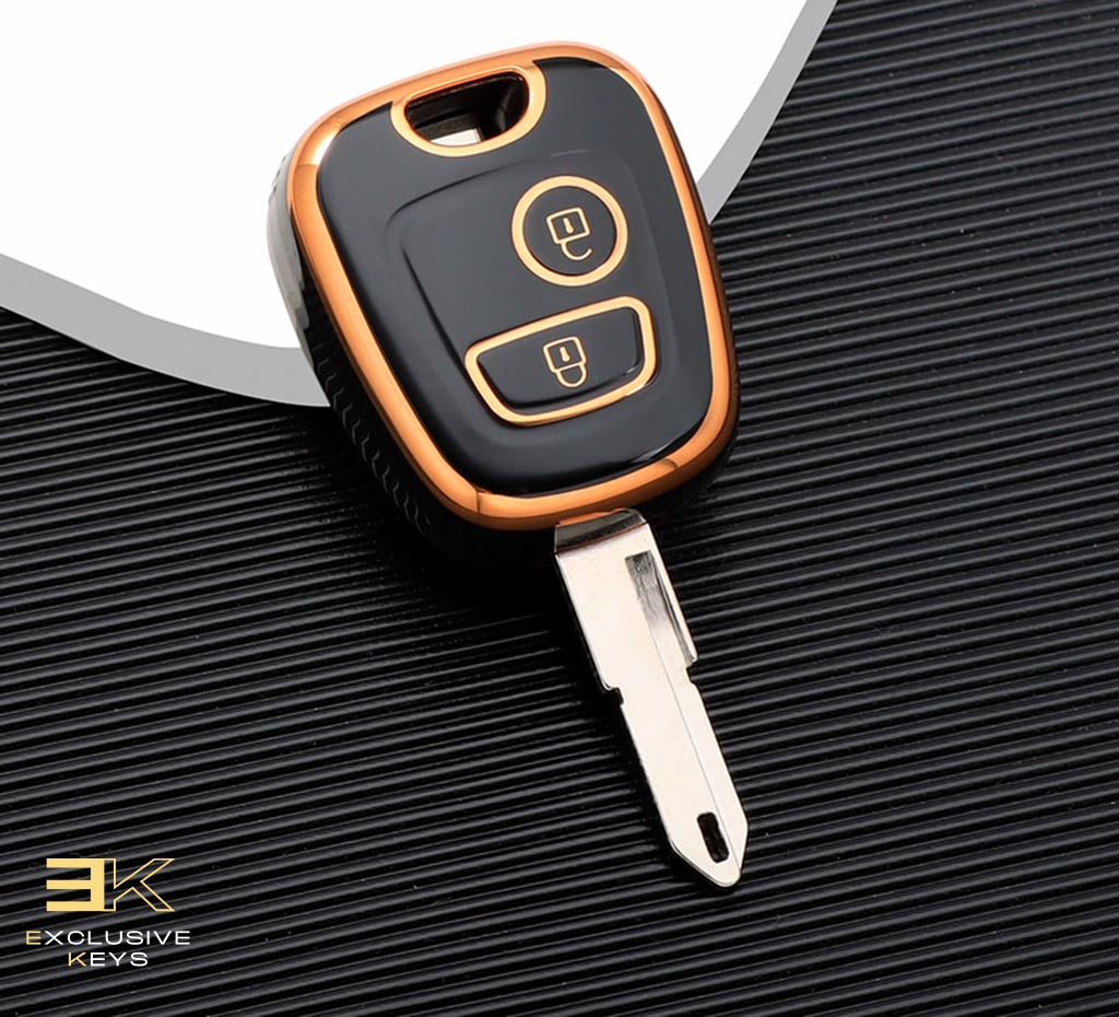 Husă pentru Peugeot 106, 107, 206, 207, 306, 307, 406, 407 (2 butoane) 