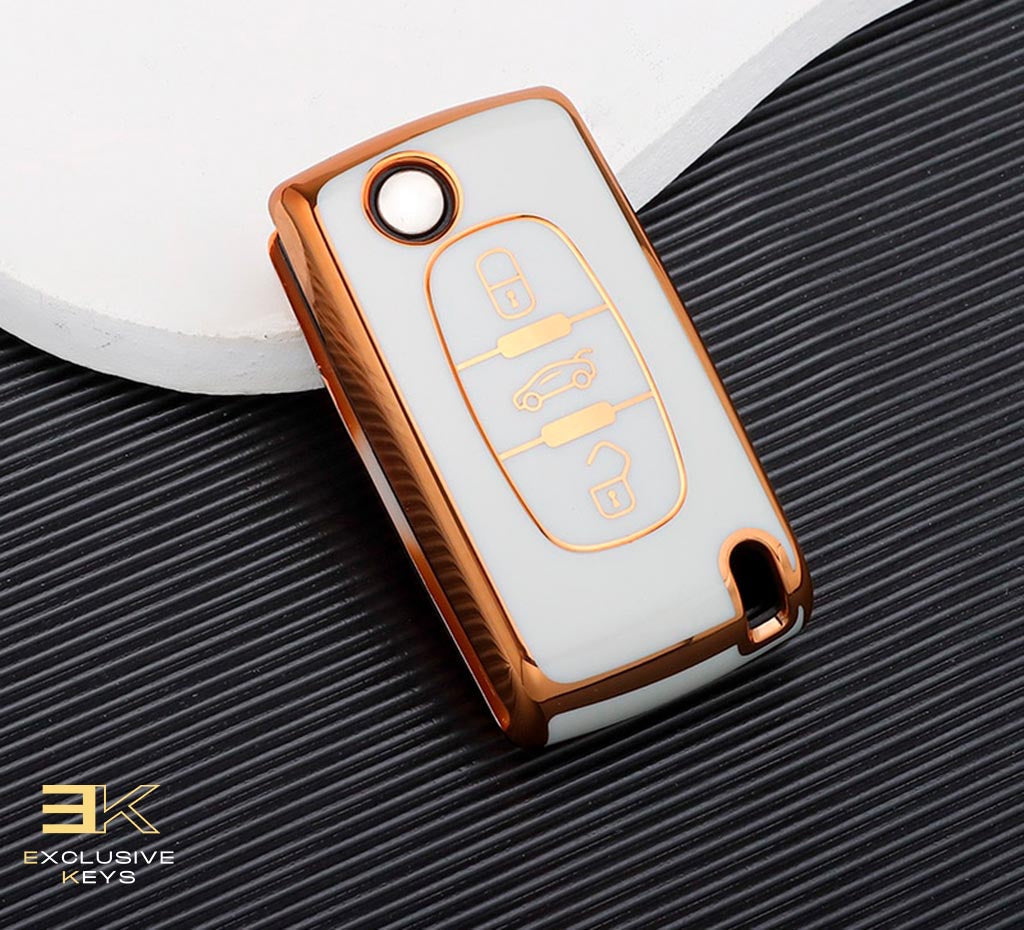 Husă pentru Peugeot 107, 207, 307, 308, 407, 607, 3008, 5008 (2 butoane) 